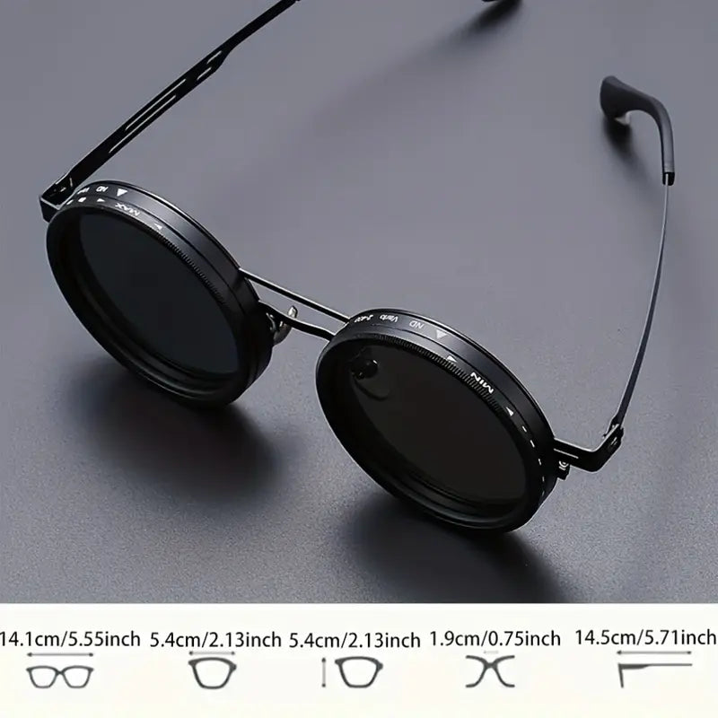 Lunettes de soleil unisexes avec verres rotatifs (special Saint-Valentin)