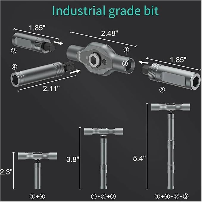 Set de tournevis multifonctions modulaire magnétique 24 en 1