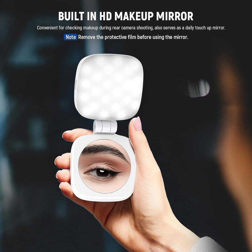 Éclairage magnétique selfie pliable pour Téléphone avec Support/Miroir pour photo