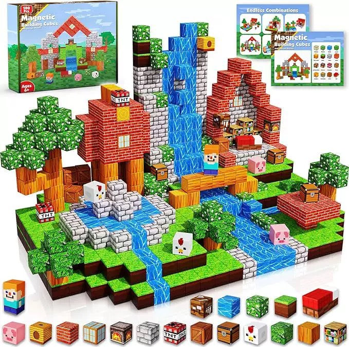 Blocs de Construction Magnétiques Montessori - 100 Pièces