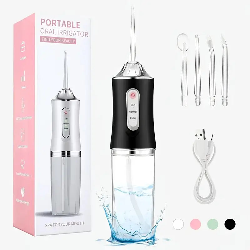 Kit de soin bucco-dentaire électrique sans fil avec 4 embouts