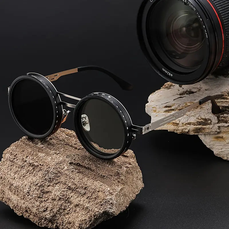 Lunettes de soleil unisexes avec verres rotatifs (special Saint-Valentin)