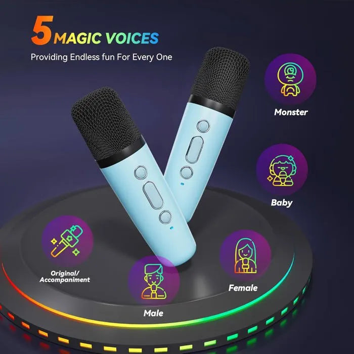 Mini Enceinte Karaoké Bluetooth avec Micro Sans Fil