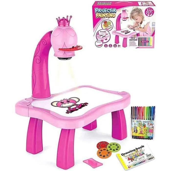 Table peinture par projection pour enfants